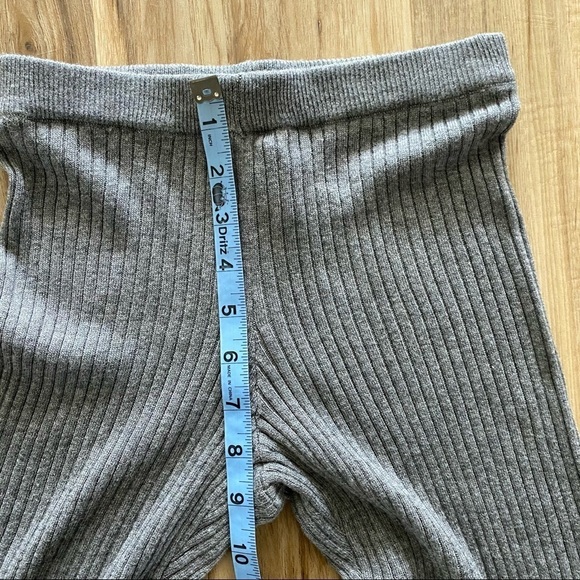 LAmade Gray High Rise Rib Knit Cozy Leggings Footless Tights XS - Picture 7 of 8